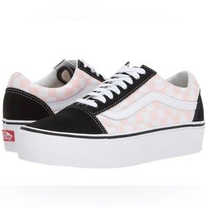 Vans Old Skool Platform Checkerboard Pink Dogwood